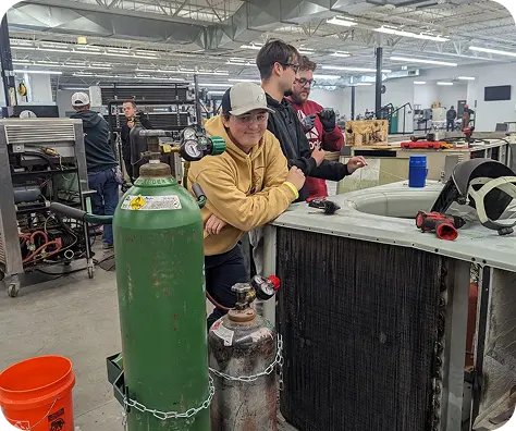 Group of people in a workshop