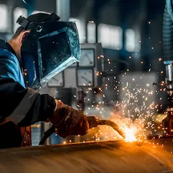 Person doing welding work