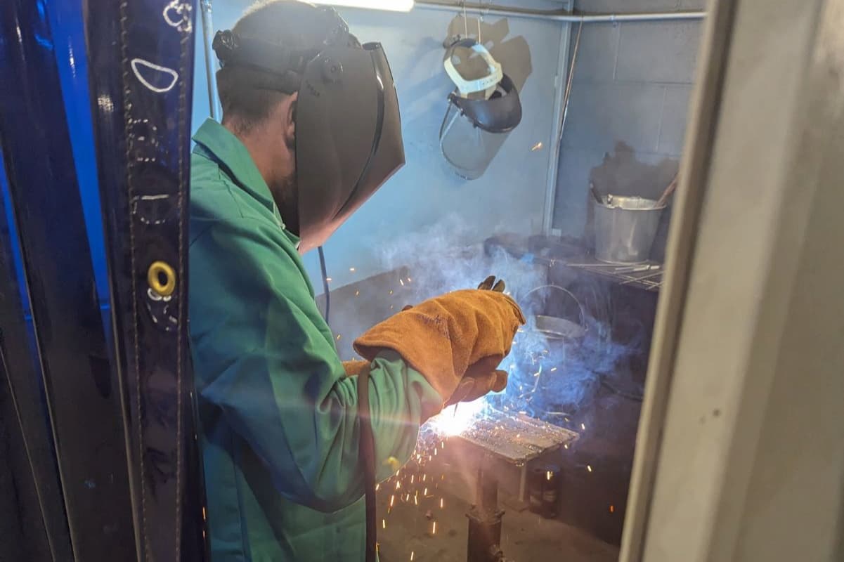 Person welding something
